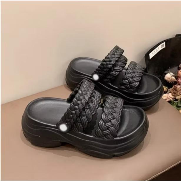 ⭐Dreamyhouse⭐ Wedges Anti Slip Sandal Selop Tali Bahan EVA Rubber Premium Sendal Casual Wanita A509 - Gambar 3
