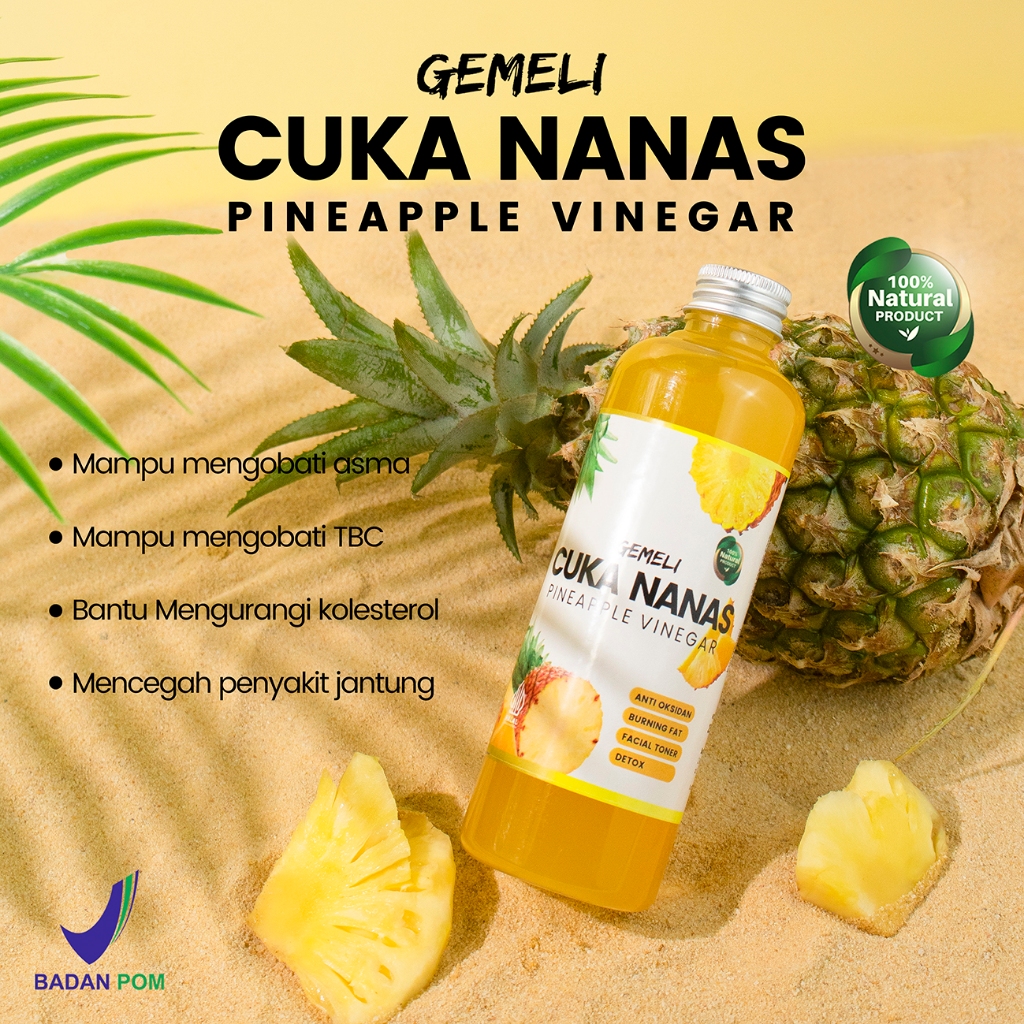 Cuka Nanas Gemeli Asli Organik With Mother 500ml - Diet Detoks - Gambar 4