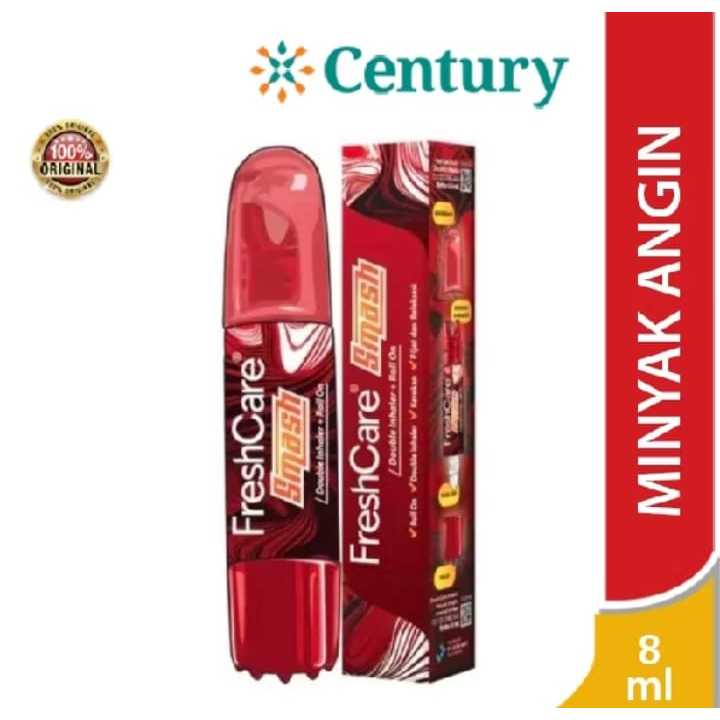 FRESHCARE SMASH DOOUBLE INHALER+ROLL ON 8ML / MINYAK AROMATHERAPY / MASUK ANGIN/SAKIT KEPALA/KEROKAN/PILEK/FLU/MELER/MINYAK ANGIN/PLOSSA/DISKON/PROMO