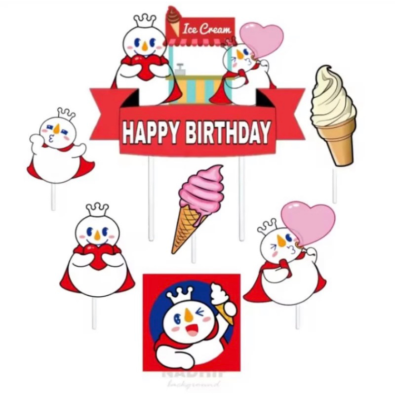 NEW Mixue Cake Topper Fullstick Cake Topper Tugi Cake Topper Birthday ...