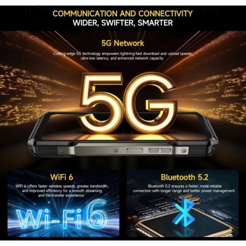 Ulefone Armor 27 Pro 5G Rugged Phone 6.78 "120Hz 10600mAh 33W 50MP 64MP 12GB 256GB Android 14 - Gambar 3