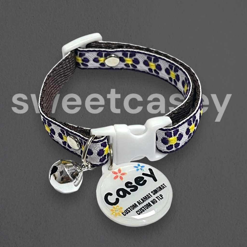KALUNG KUCING DAISY / CAT NECKLACE / CUSTOM NAMA