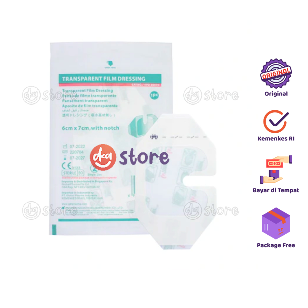 (Retail) Transparent Film Dressing with Notch 6x7cm Winner Transparent ...