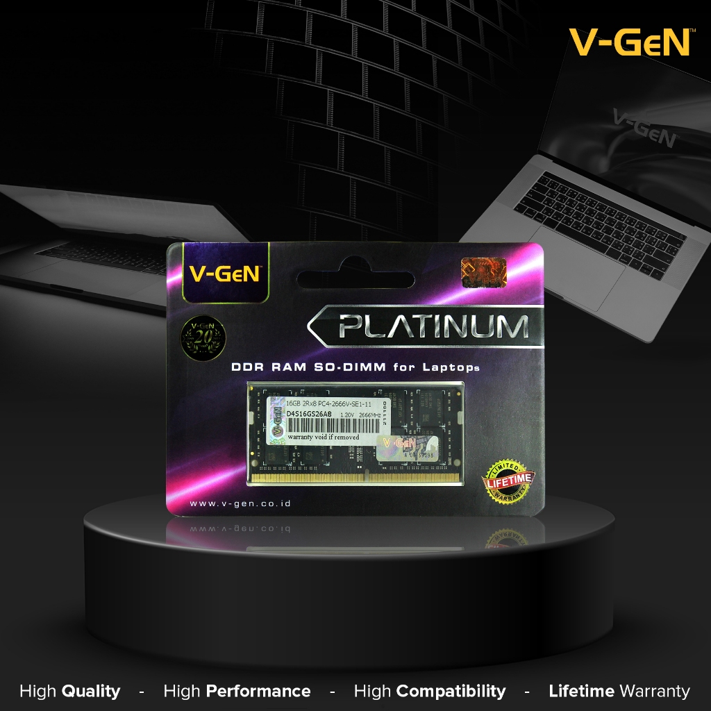RAM Laptop DDR4 4GB 8GB 16GB 32GB SODIMM PC-19200 21300 25600 2133MHz 2400MHz 2666MHz 3200MHz V-GeN - Gambar 2