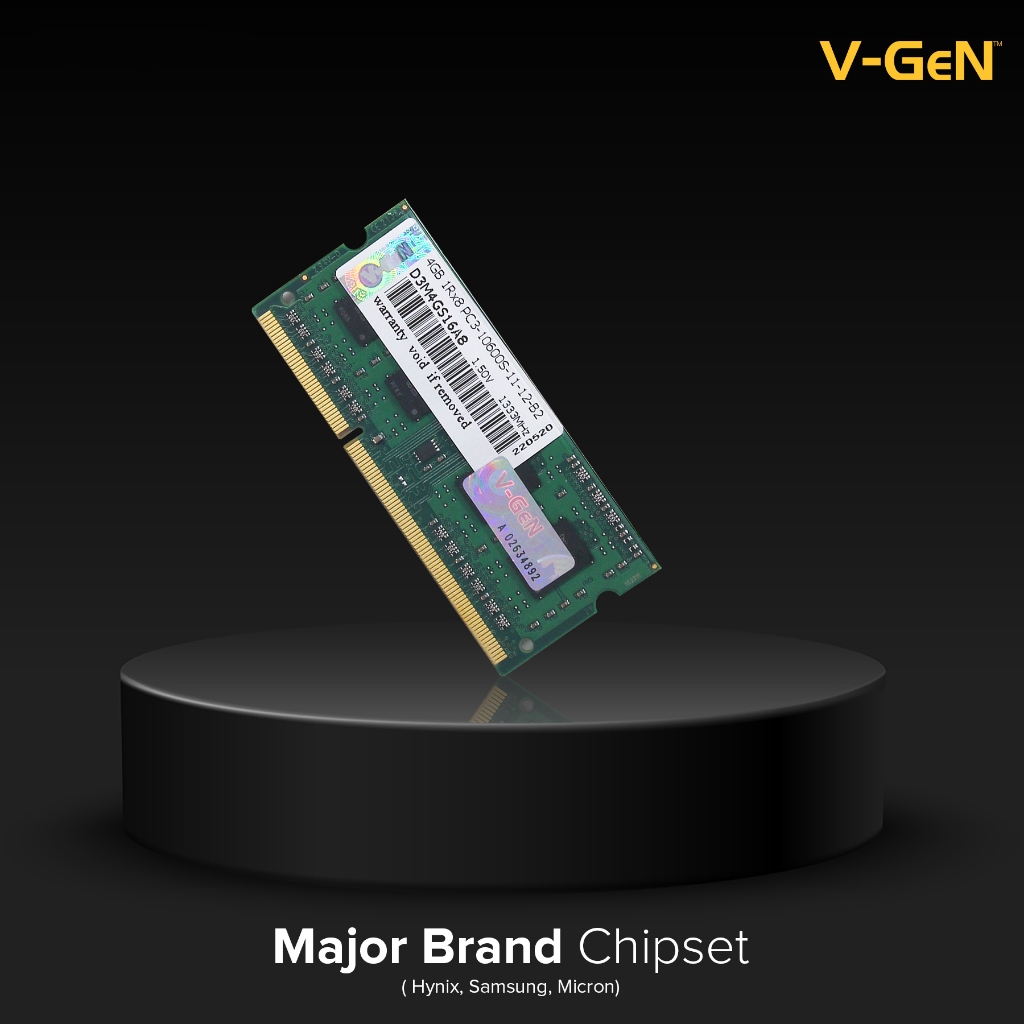 SODIMM DDR3 4GB PC 10600 / 1333 Mhz RAM Laptop/Notebook V-GeN PLATINUM - Gambar 3