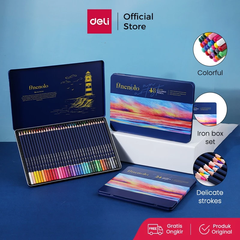 Deli Colored Pencil / Pensil Warna 24 36 48 72 Warna Lebih Panjang Teknologi Hybrid EC122