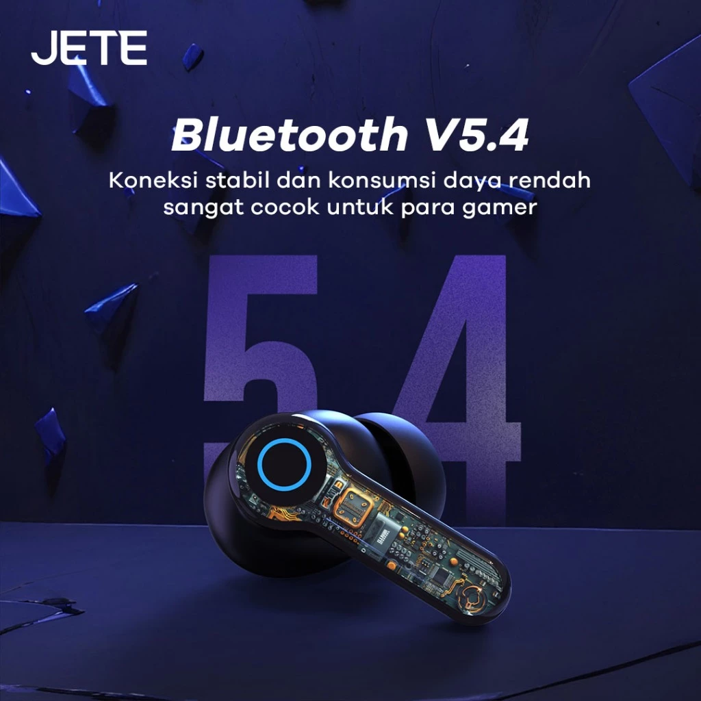 TWS Gaming with RGB JETE TG101 ENC 4 Mic 45m/s Low Latency - Garansi 2th - Gambar 4