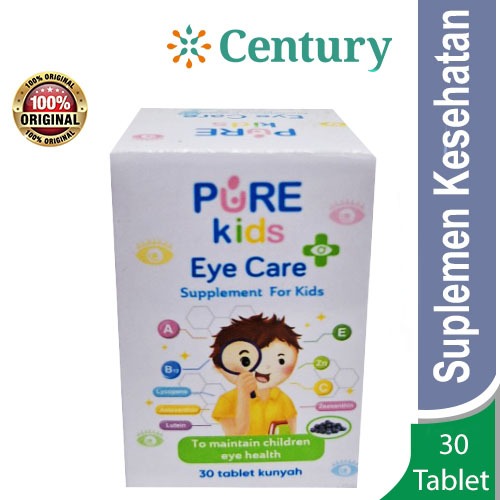 Purekids Eye Care 1 Botol Isi 30 Tablet / Suplemen Mata Anak / Vitamin A