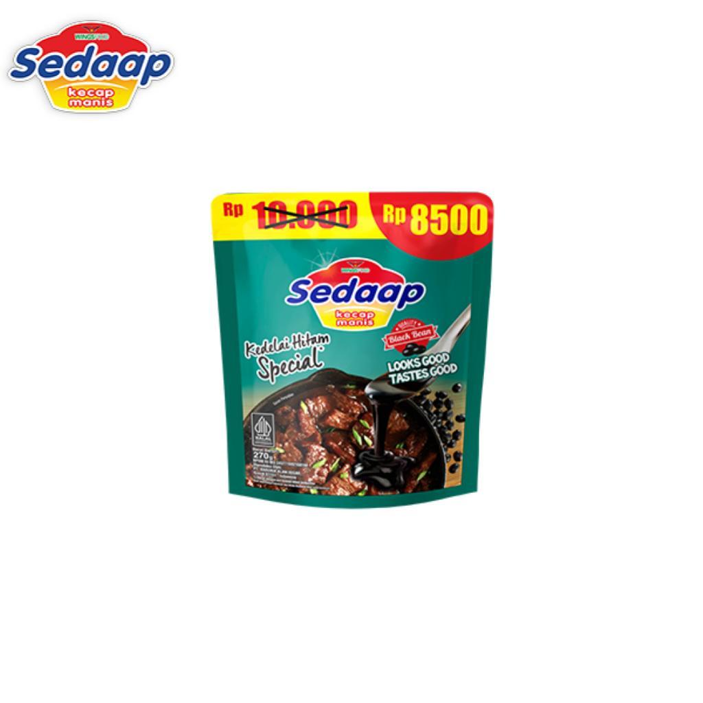 Sedaap Kecap Manis Kedelai Hitam Spesial Pouch 200 ml / 270 gram - Gambar 3