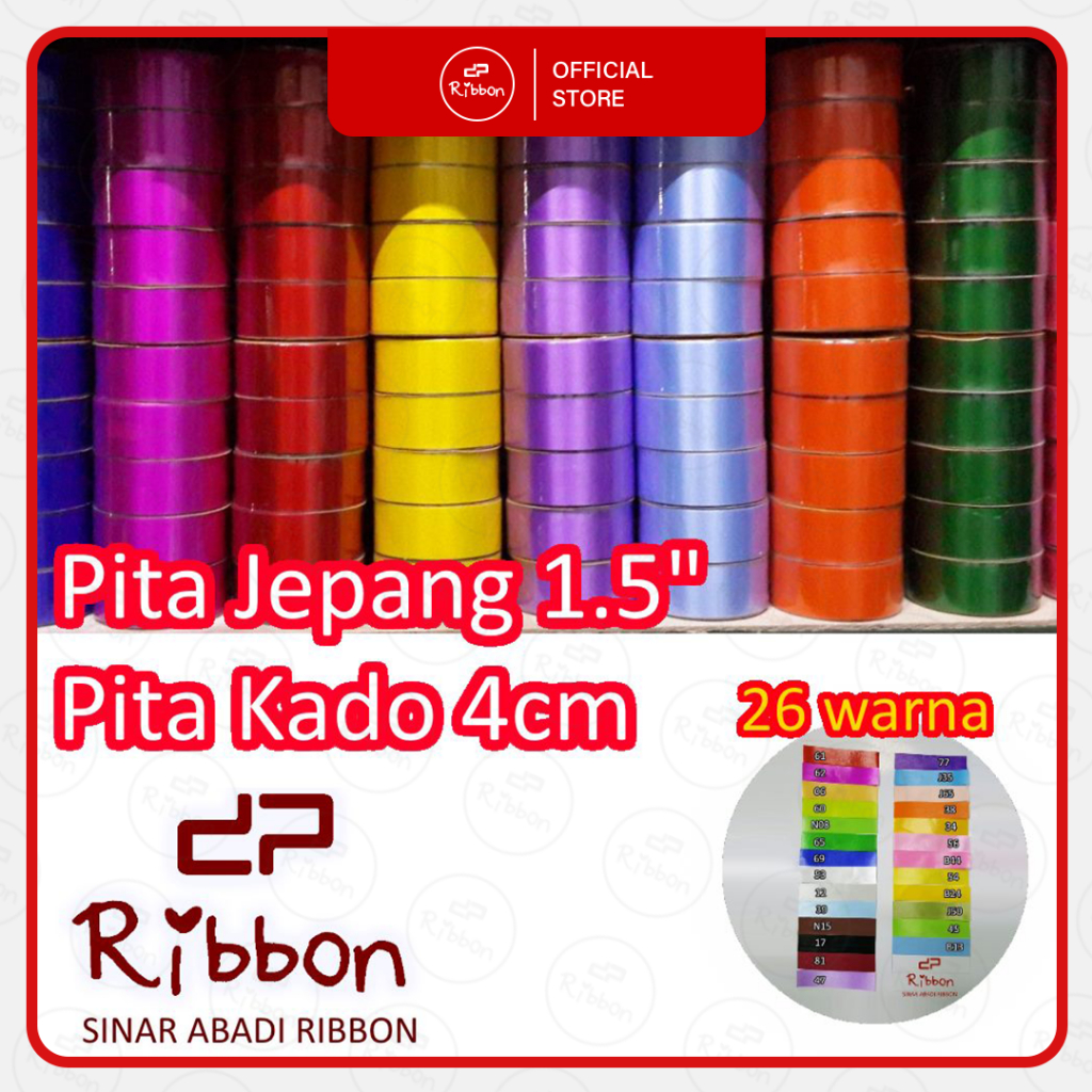 5 Rolls Large Gift Ribbons 1.5