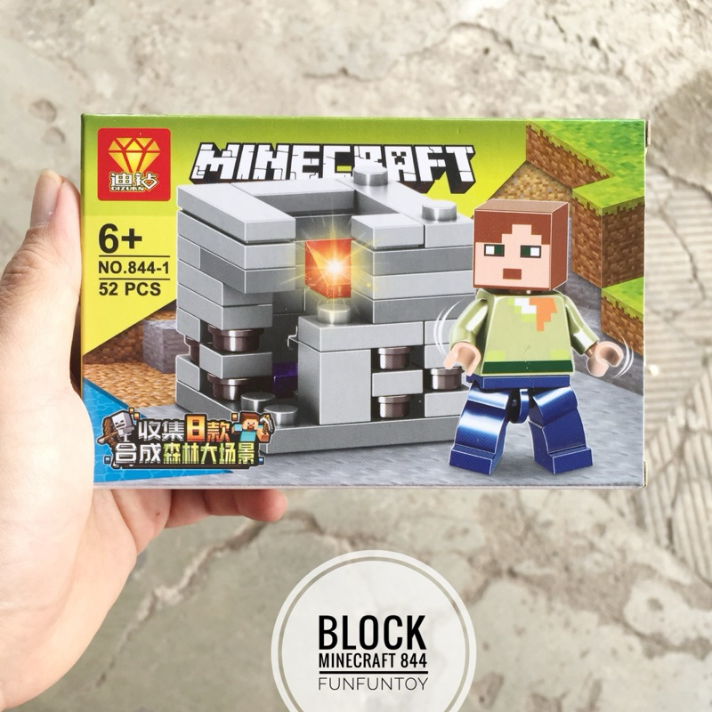 Children's Toy Action Figure Minecraft 844 brick blocks | Shopee Singapore