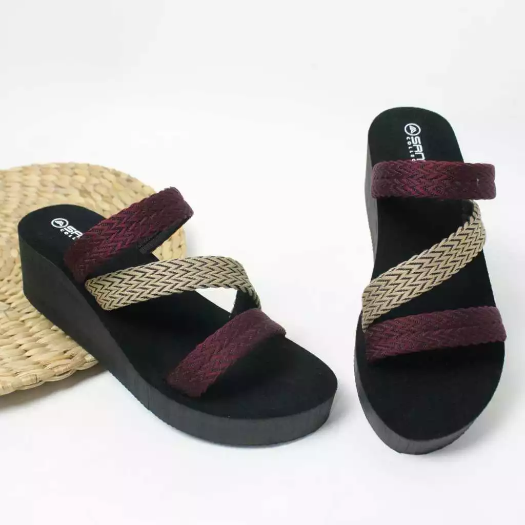 Sandal Wedges Wanita Dewasa Selop Rajut Turki Notice Terbaru