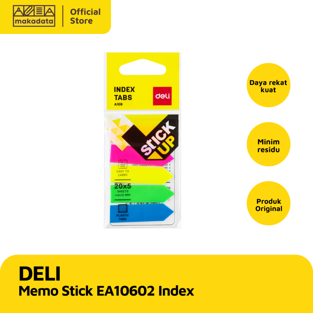 DELI MEMO STICKY NOTE MEMO STICK/ EA105002 INDEX 4W (1 PCS) | Shopee ...