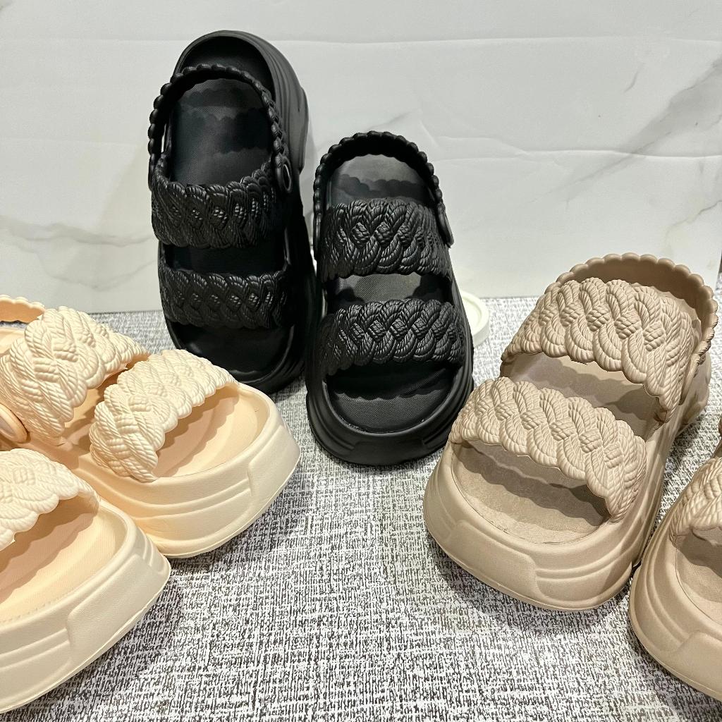 ⭐Dreamyhouse⭐ Wedges Anti Slip Sandal Selop Tali Bahan EVA Rubber Premium Sendal Casual Wanita A509 - Gambar 2