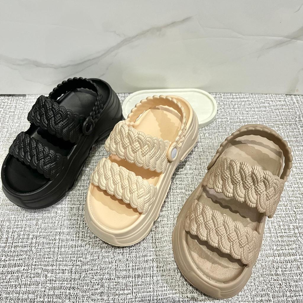 ⭐Dreamyhouse⭐ Wedges Anti Slip Sandal Selop Tali Bahan EVA Rubber Premium Sendal Casual Wanita A509 - Gambar 4