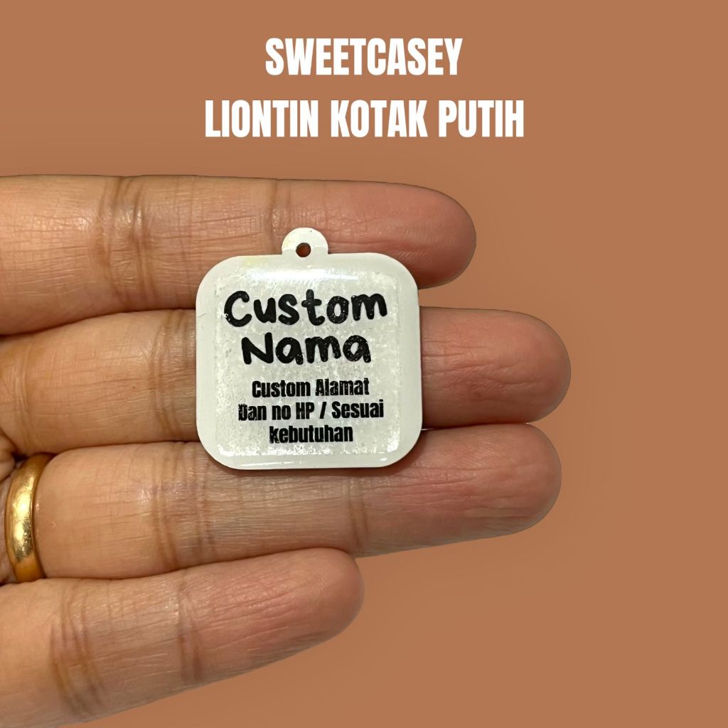 VARIASI KOTAK LIONTIN ONLY VARIASI KOTAK CUSTOM NAMA UNTUK KALUNG KUCING / ANJING