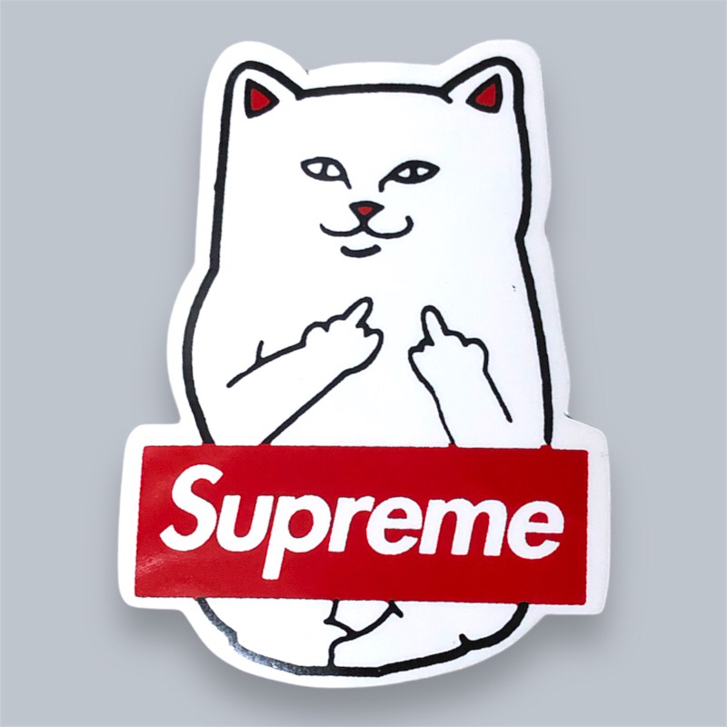 Supreme cat sticker sales