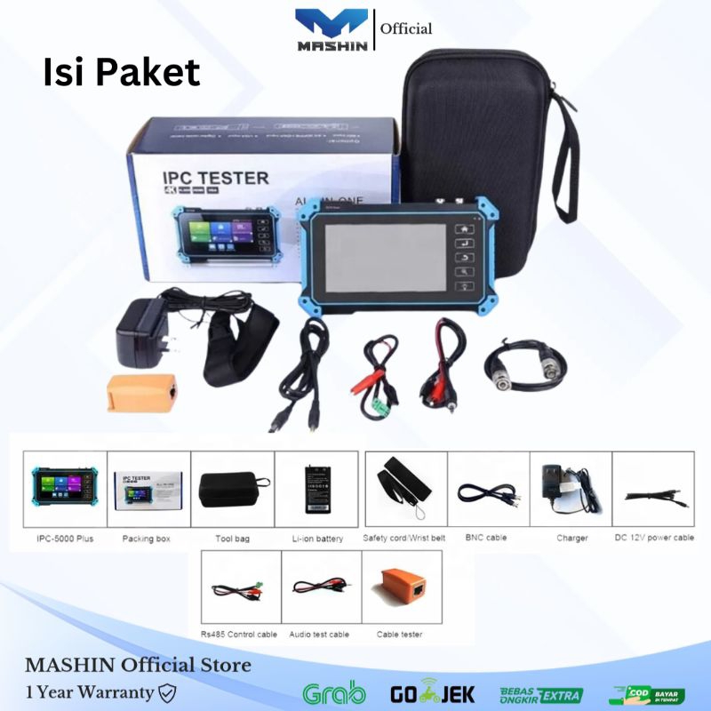 Mashin - CCTV IPC Tester 5100 Plus HDMI/VGA Input IP dan Analog Smart Cable Tester - Gambar 2