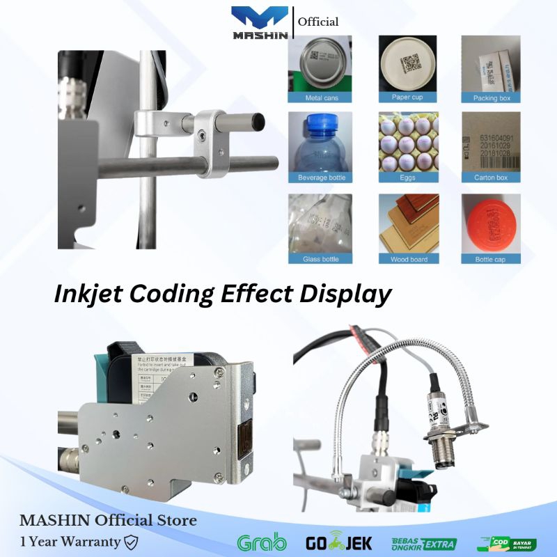 Mashin - MESIN CODING PRINTER YMZ-150P OTOMATIS // MACHINE EXPIRED DATE LOGO BARCODE - Gambar 2