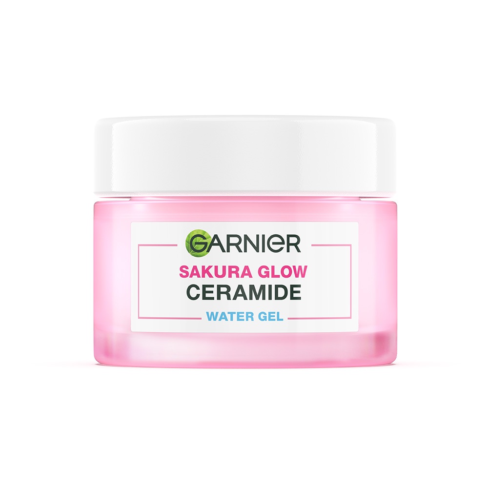 GARNIER Sakura Glow Ceramide Barrier Moisturizer Gel 50ml Skincare Water Gel Pelembab Ringan mencerahkan tone up pelembab wajah cream pemutih wajah glowing cepat - Gambar 2