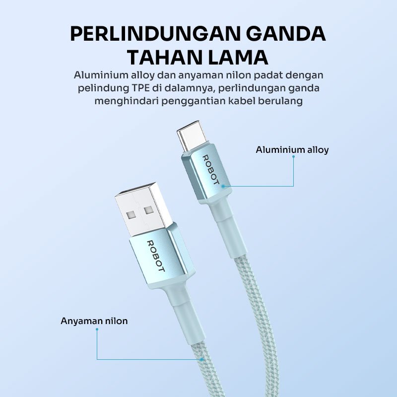 Robot Kabel Data 3A 300cm Micro USB Type C - Gambar 3