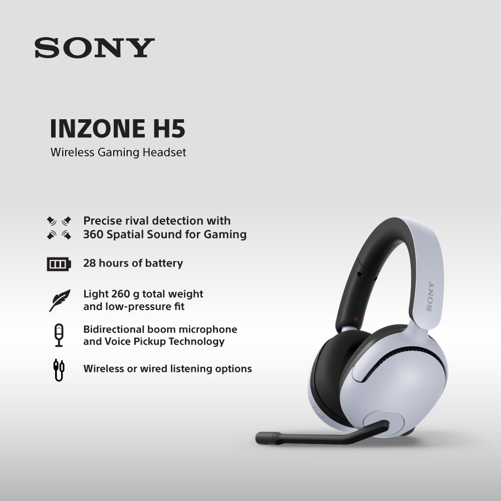 SONY INZONE H5 Wireless Gaming Headset WH-G500 - Gambar 3