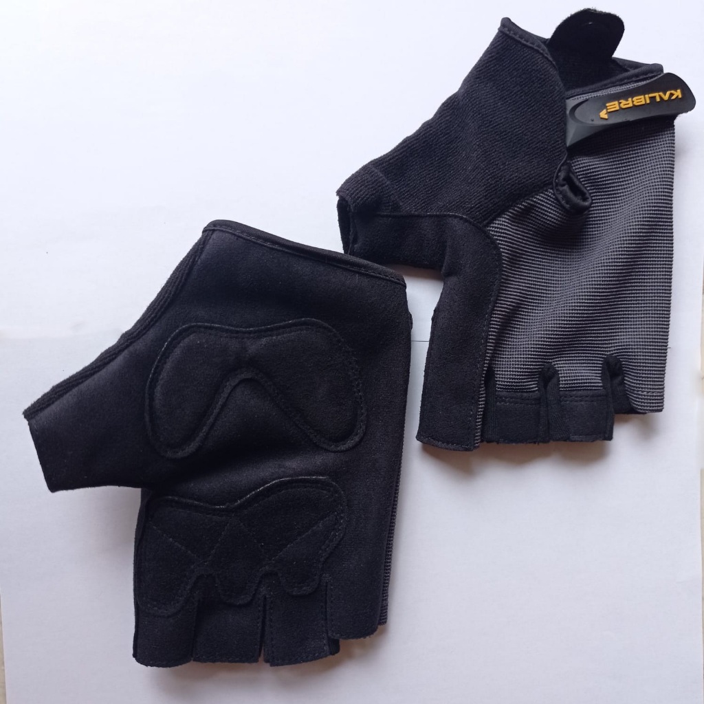 Kalibre Motorcycle Gloves 992261 Grey Riding Gloves Half Finger ...