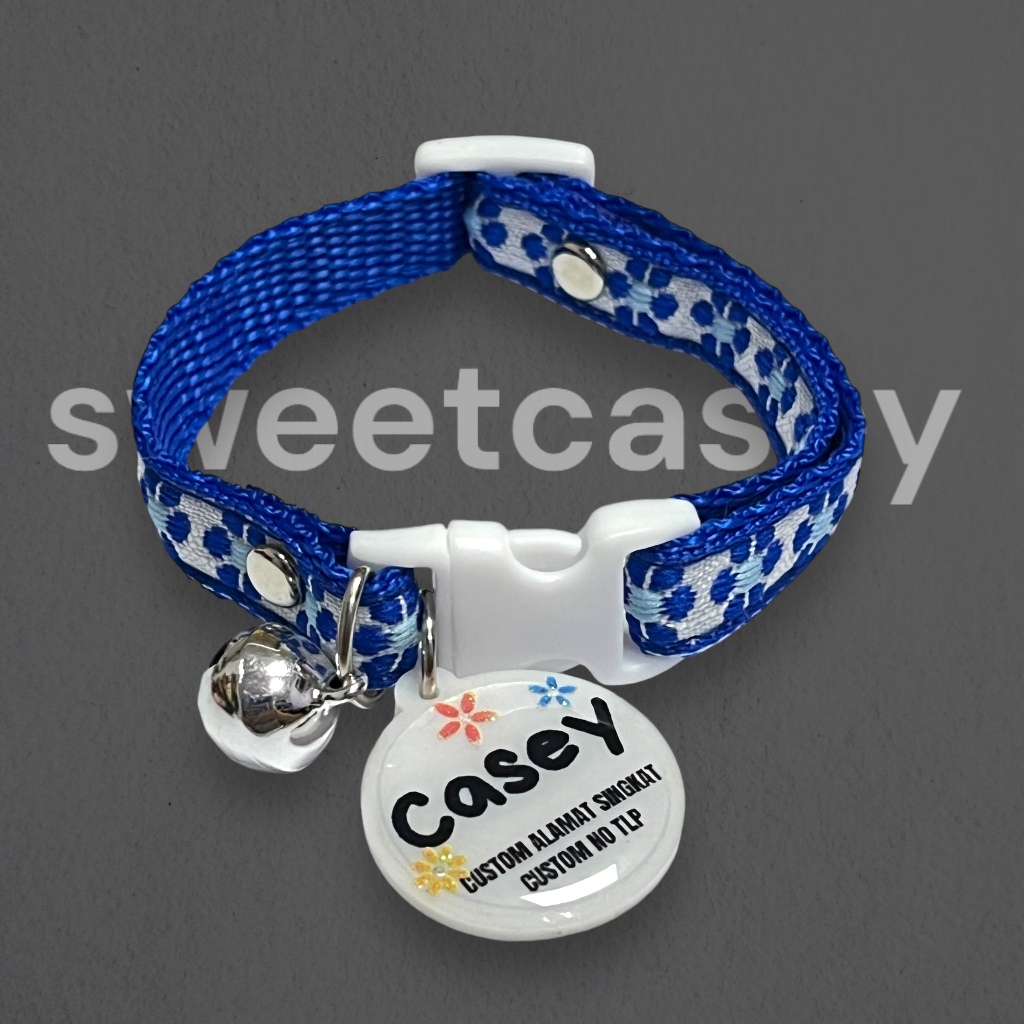 KALUNG KUCING DAISY / CAT NECKLACE / CUSTOM NAMA - Gambar 4