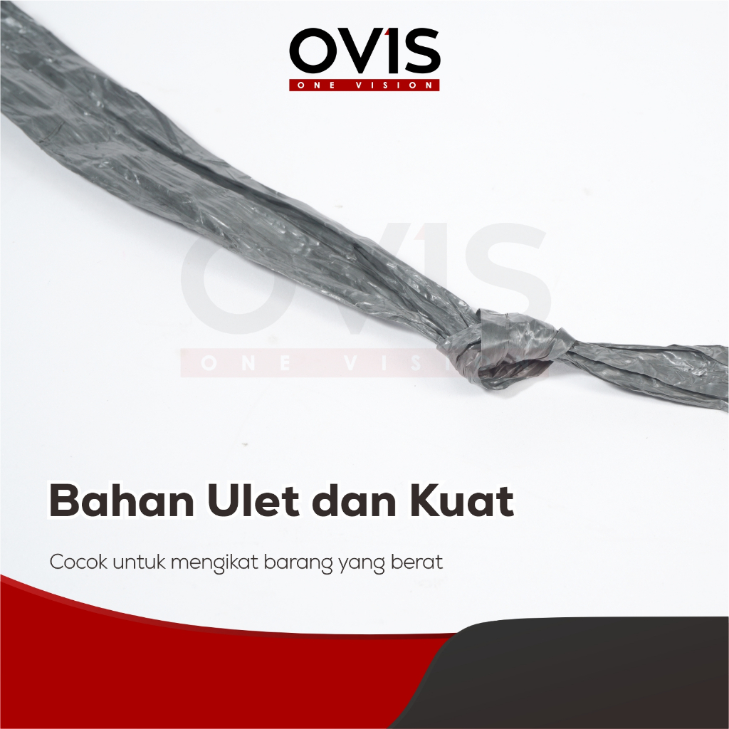 Tali Rafia Ovis Plastik Hitam 500 Gram Tebal - Gambar 3