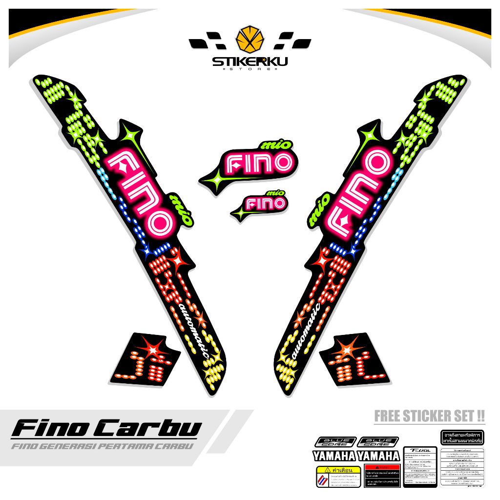 Fino KARBU STICKER / MTF 30 / FINO S CARBU STRIPING / OLD FINO STICKERS ...