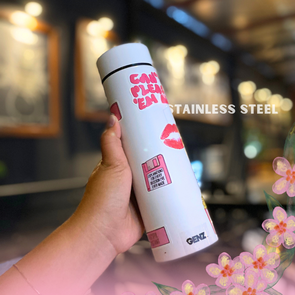 Genz Tumbler Premium Stainless Steel (WHITE) 500Ml LED TEMPERATUR foto 3