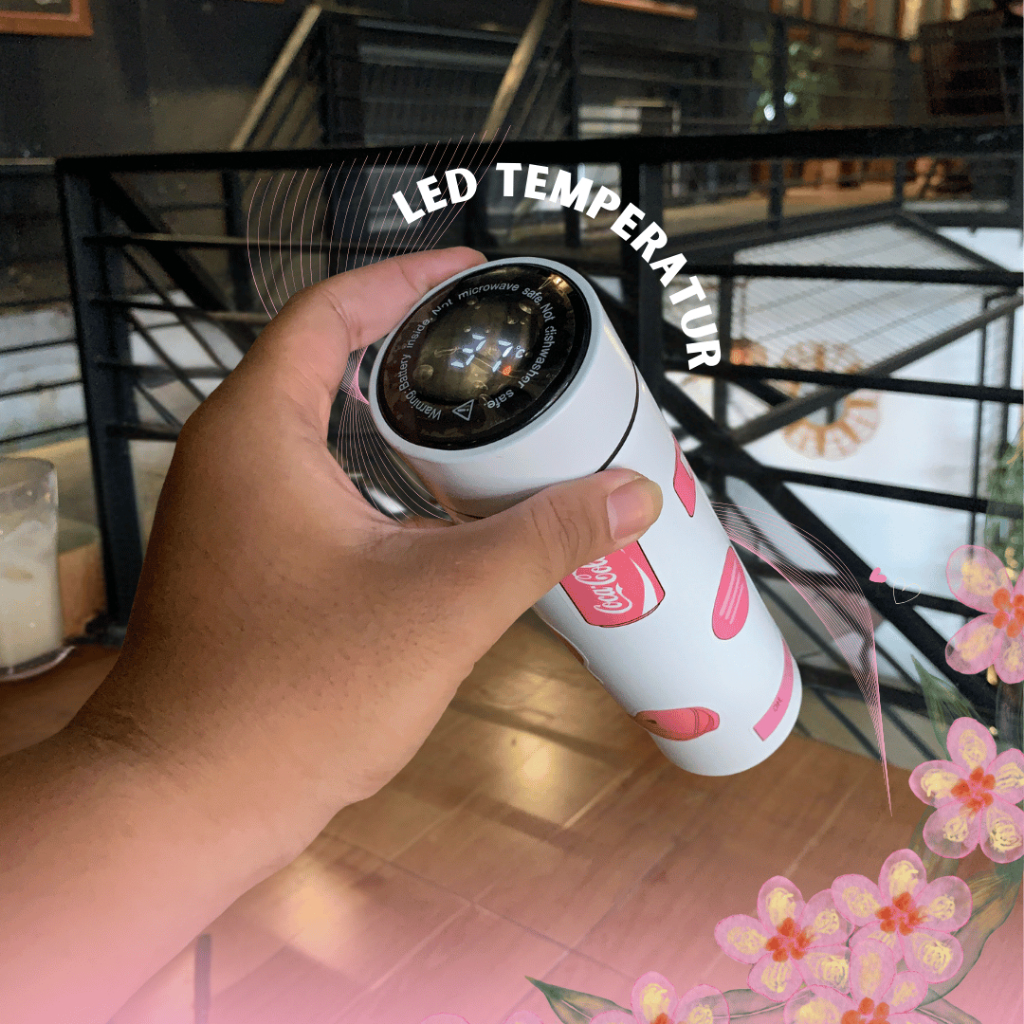 Genz Tumbler Premium Stainless Steel (WHITE) 500Ml LED TEMPERATUR foto 2