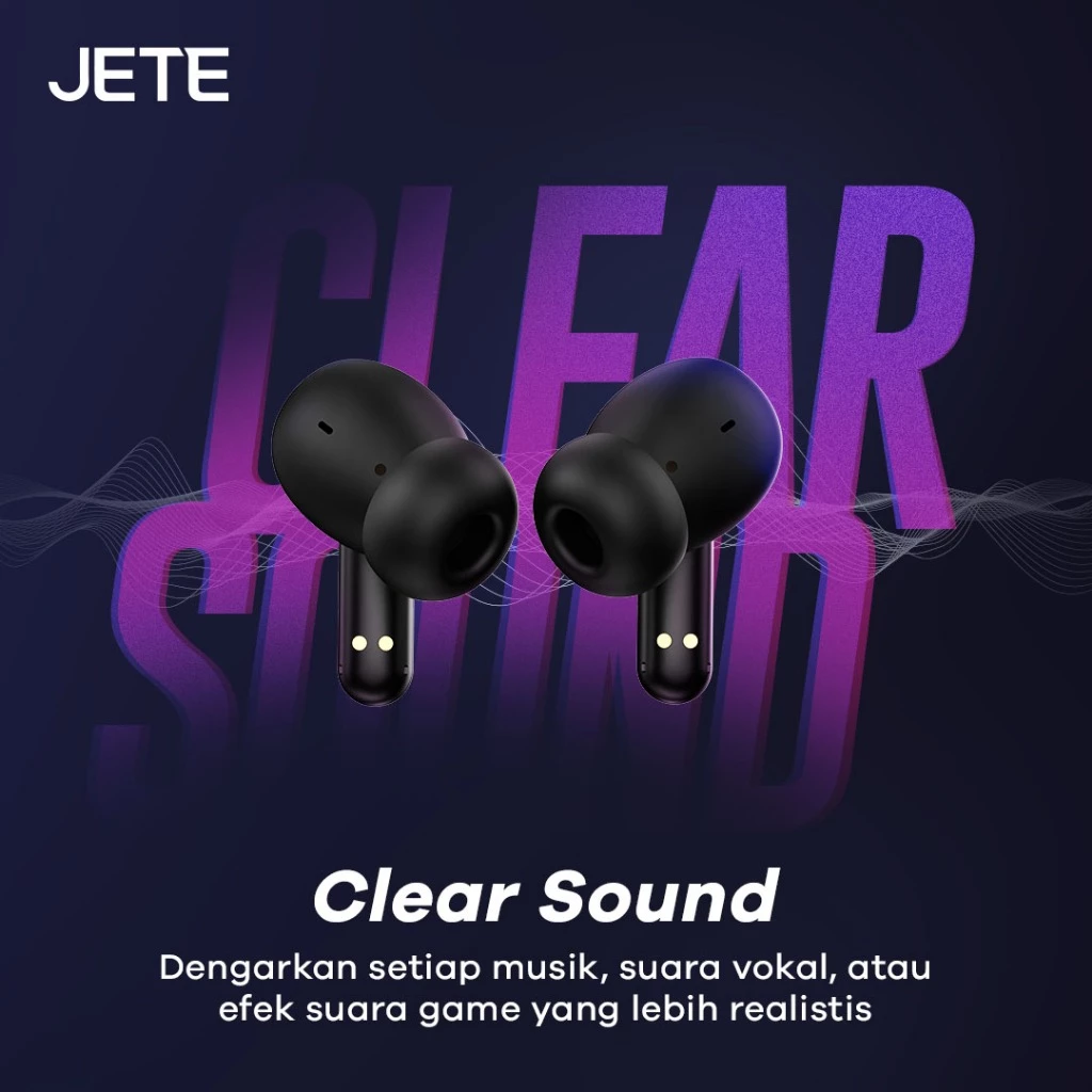 TWS Gaming with RGB JETE TG101 ENC 4 Mic 45m/s Low Latency - Garansi 2th - Gambar 3