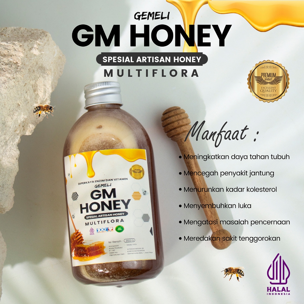 Gemeli - Madu Asli Multiflora - Madu Murni 100% - 350gr - Gambar 4