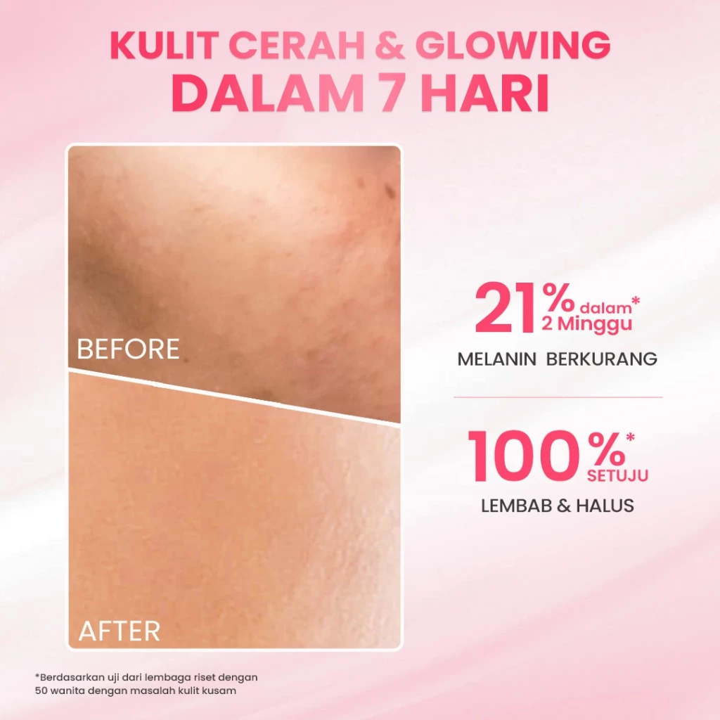 Hanasui Glow Expert Day Cream New Improved Formula - Gel Cream Ringan No Whitecast Mencerahkan & Kurangi Bintik Hitam - Niacinamide & Genowhite - Gambar 3