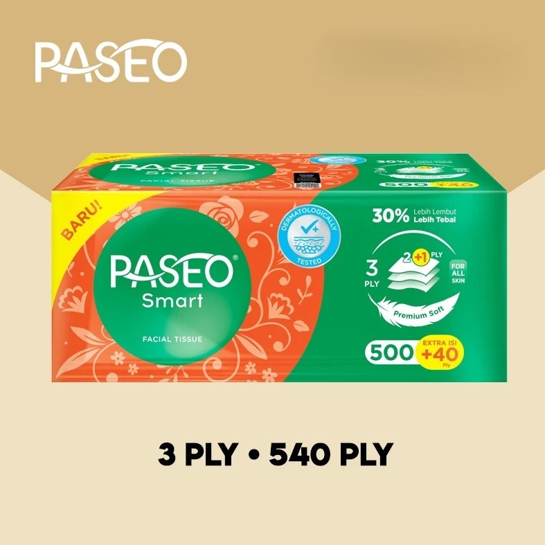 Paseo Dry Tissue 540 Sheets Soft Facial Dry Tissue | Shopee Singapore