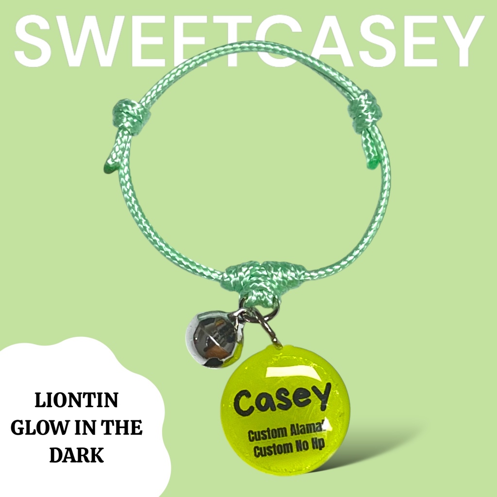 KALUNG KUCING MOLLY CUSTOM NAMA/MOLLY CAT NECKLACE/KALUNG GLOW IN THE DARK - Gambar 2