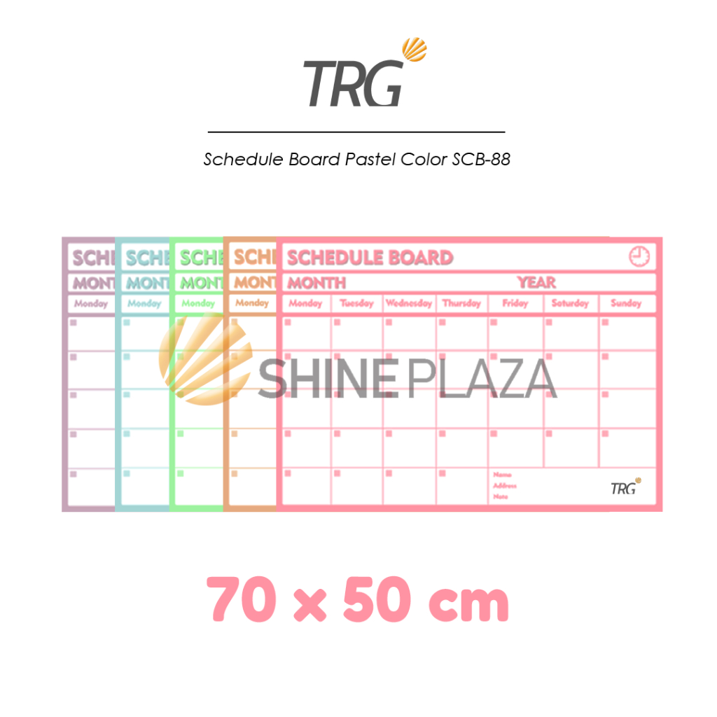 Trg Schedule Board Basic Pastel Color SCB-88 - Flexible Whiteboard ...
