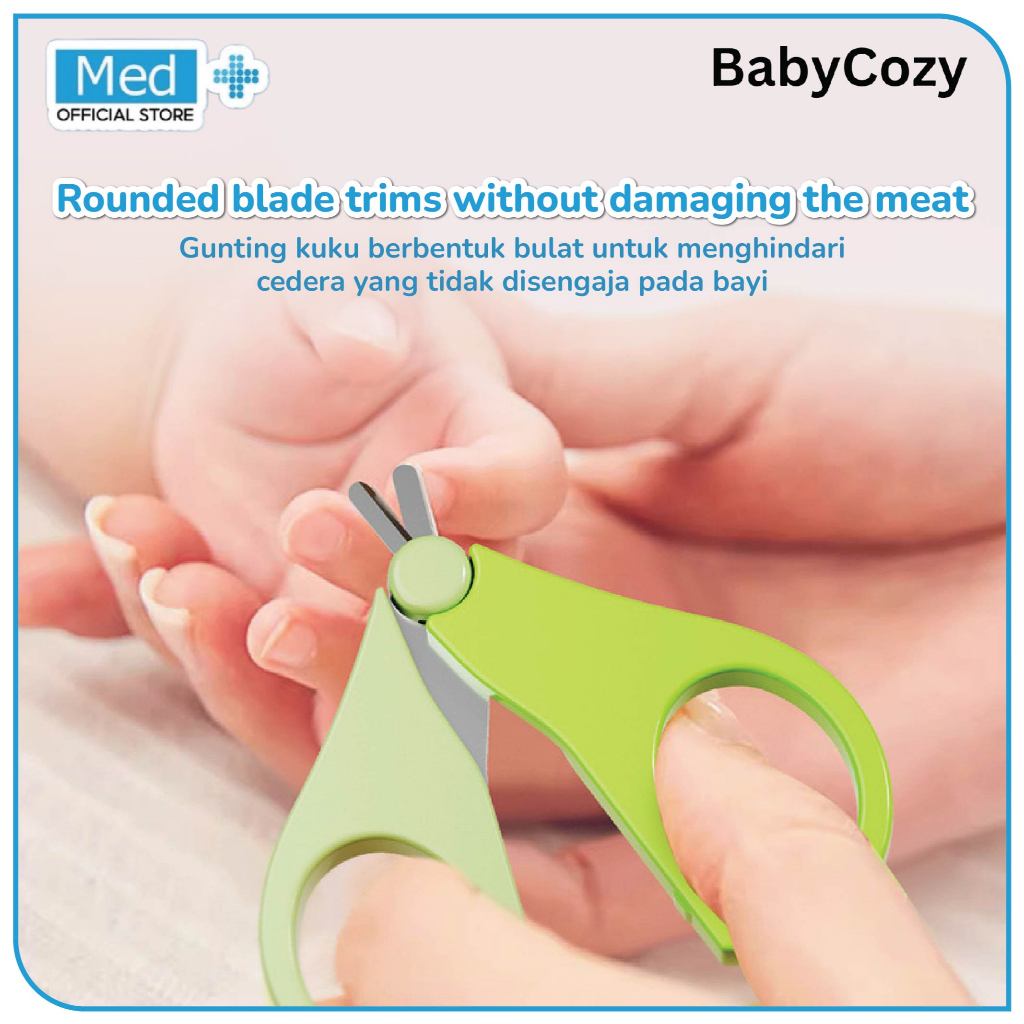 Med+ BabyCozy Gunting Kuku Bayi Set 4 in 1 Manicure Kuku Anak Nail Clipper Baby - Gambar 4