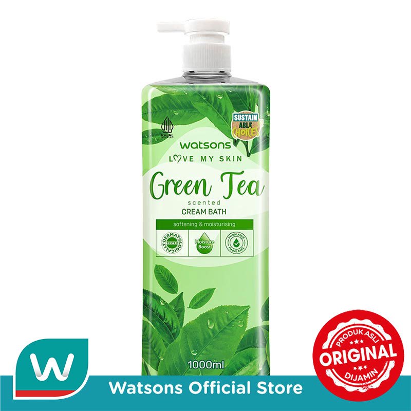 Watsons Green Tea Scented Cream Bath 1000ml