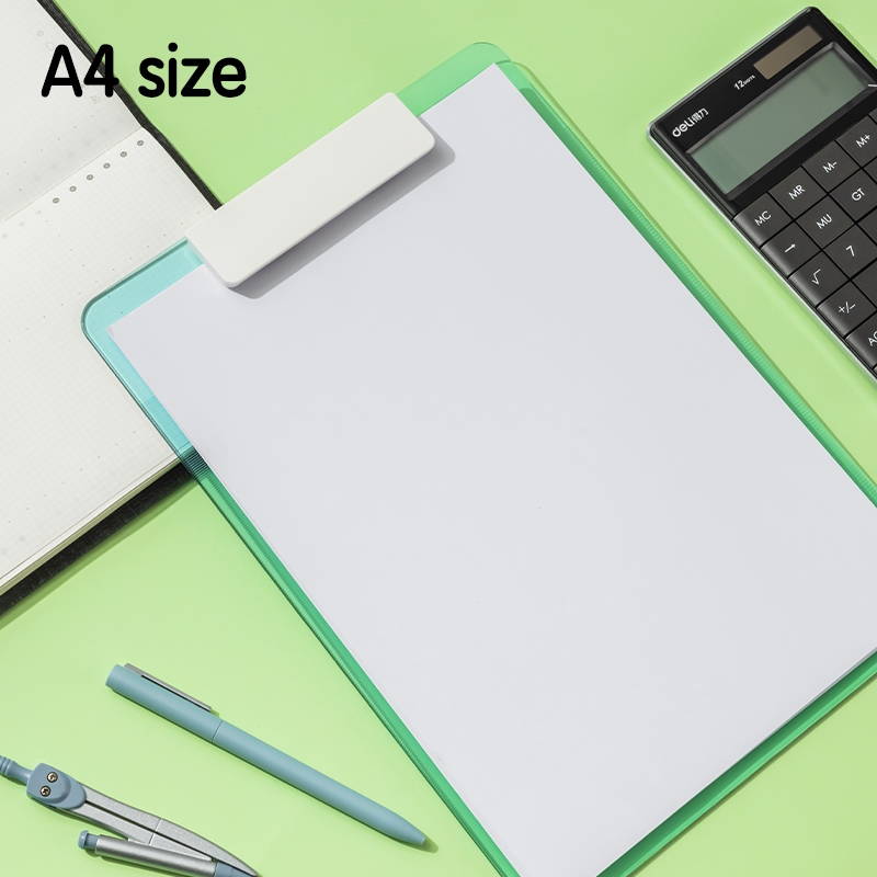 Deli Papan Jalan A4 / Papan Ujian  Clip Board 2in1 Warna Pastel EF408 - Gambar 3
