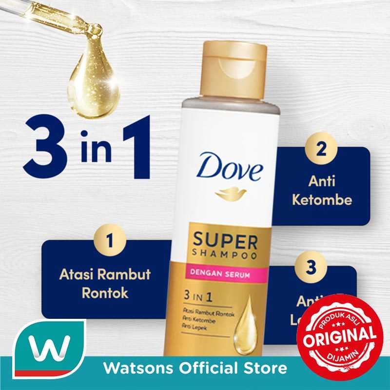 Dove 3 in 1 Super Shampoo Serum 125 ml - Gambar 4
