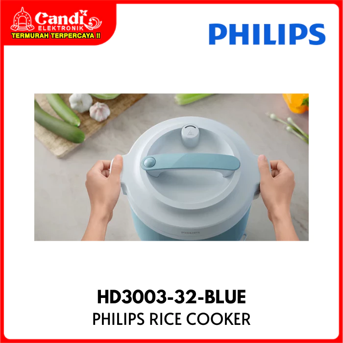 PHILIPS Rice Cooker 3in1 Penanak Nasi Kapasitas 1,8 Liter HD3003-32-BLUE - Gambar 4