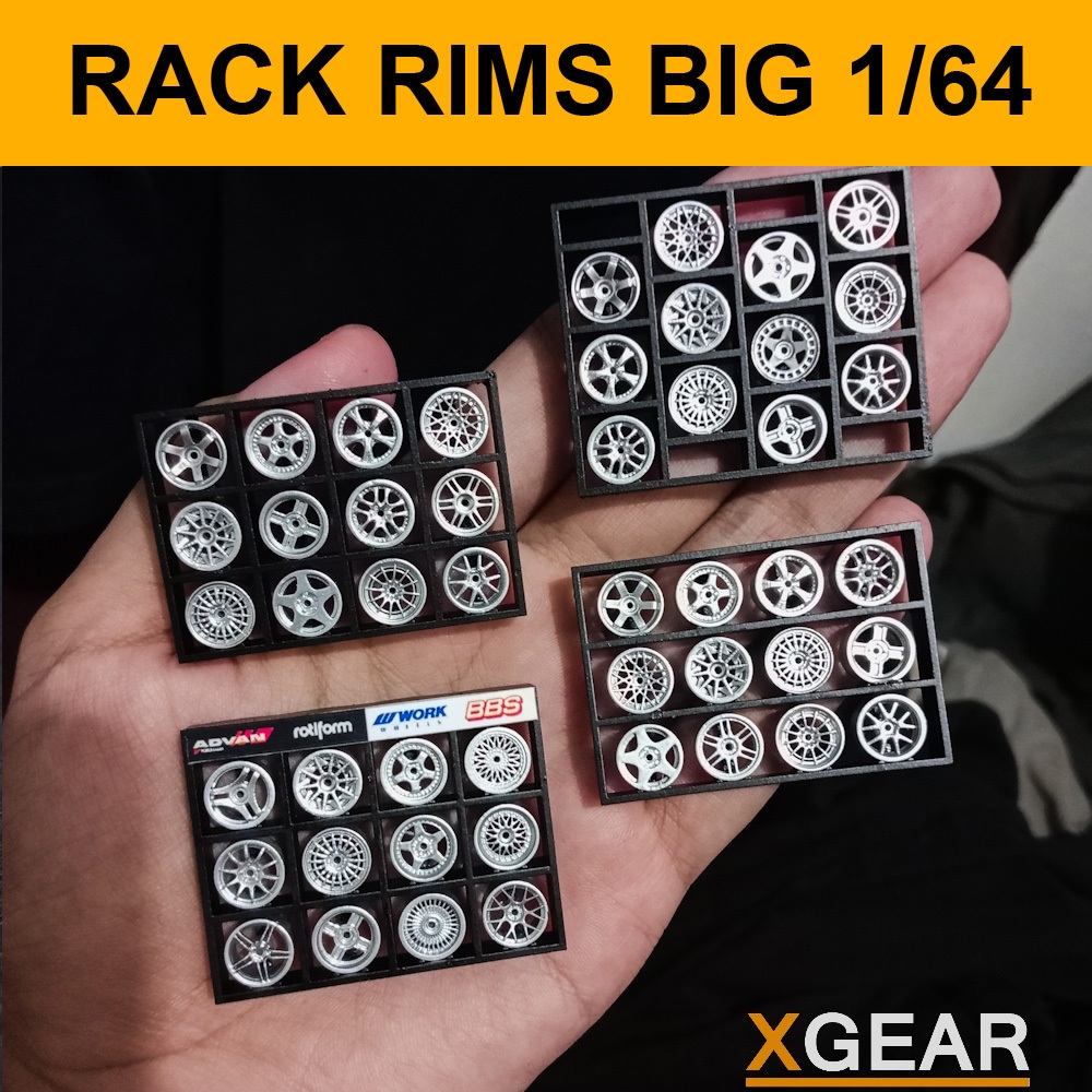 DIORAMA HOTWHEEL MINIATURE HOTWHEELS DIECAST WHEEL RACK 1/64 XGEAR ...