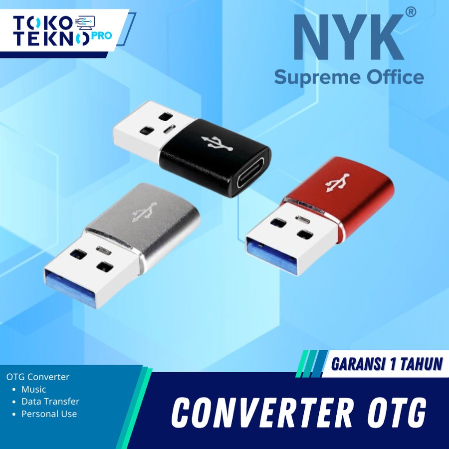 NYK Supreme OTG Converter USB / TYPE-C / Lighting For HP Audio Laptop