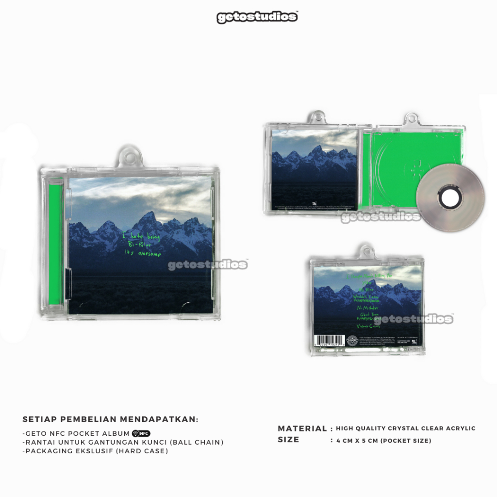 Kanye West NFC Pocket Mini Album - Mini Album NFCKeychain