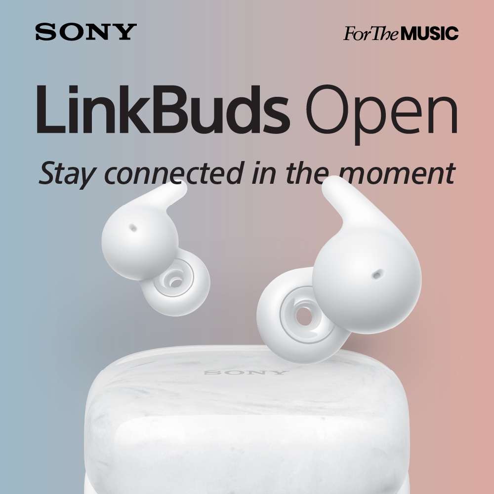 SONY LinkBuds Open TWS Truly Wireless Earbuds with Open Ring Design, Ambient Sound, Bluetooth 5.3, IPX4 WF-L910 - Gambar 3