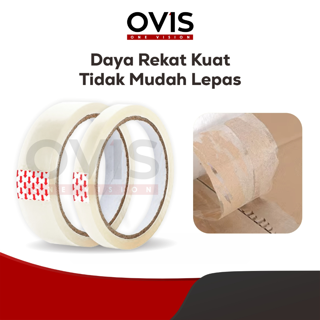 Lakban Isolasi OPP Bening 12mm 24mm 72 Yard - Gambar 3