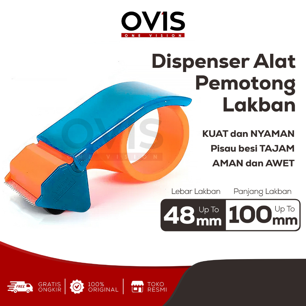 Dispenser Alat Pemotong Lakban Tape Cutter Plastik 2 Inch