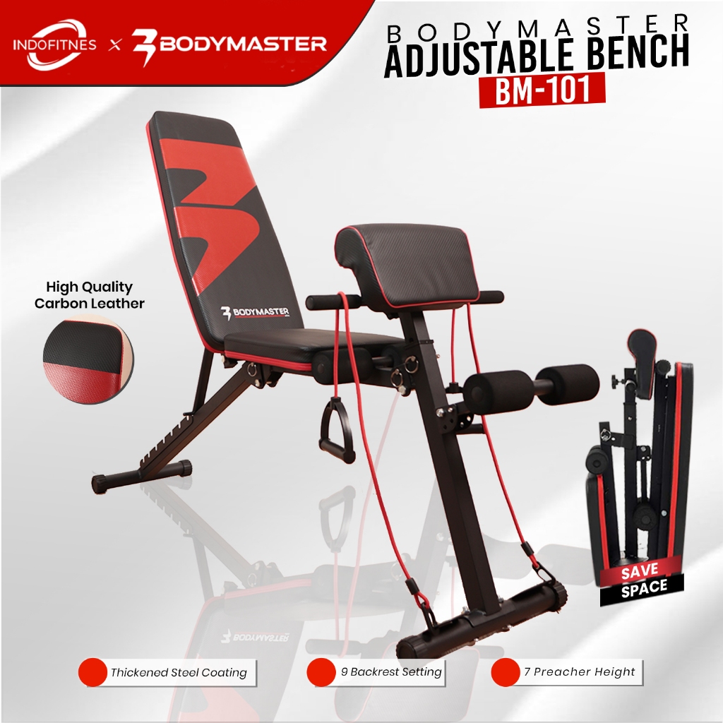 BODYMASTER Adjustable Preacher Bench BM-101 Gym Sit up chair | Shopee ...